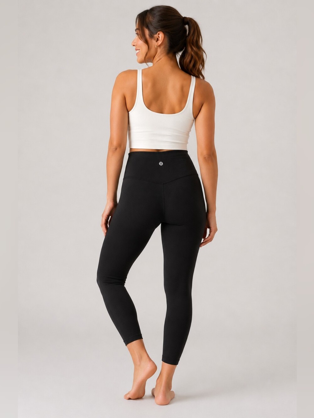 Lululemon Align Ribbed High-Rise 25" Leggings Black Size 12 NWOT Nulu